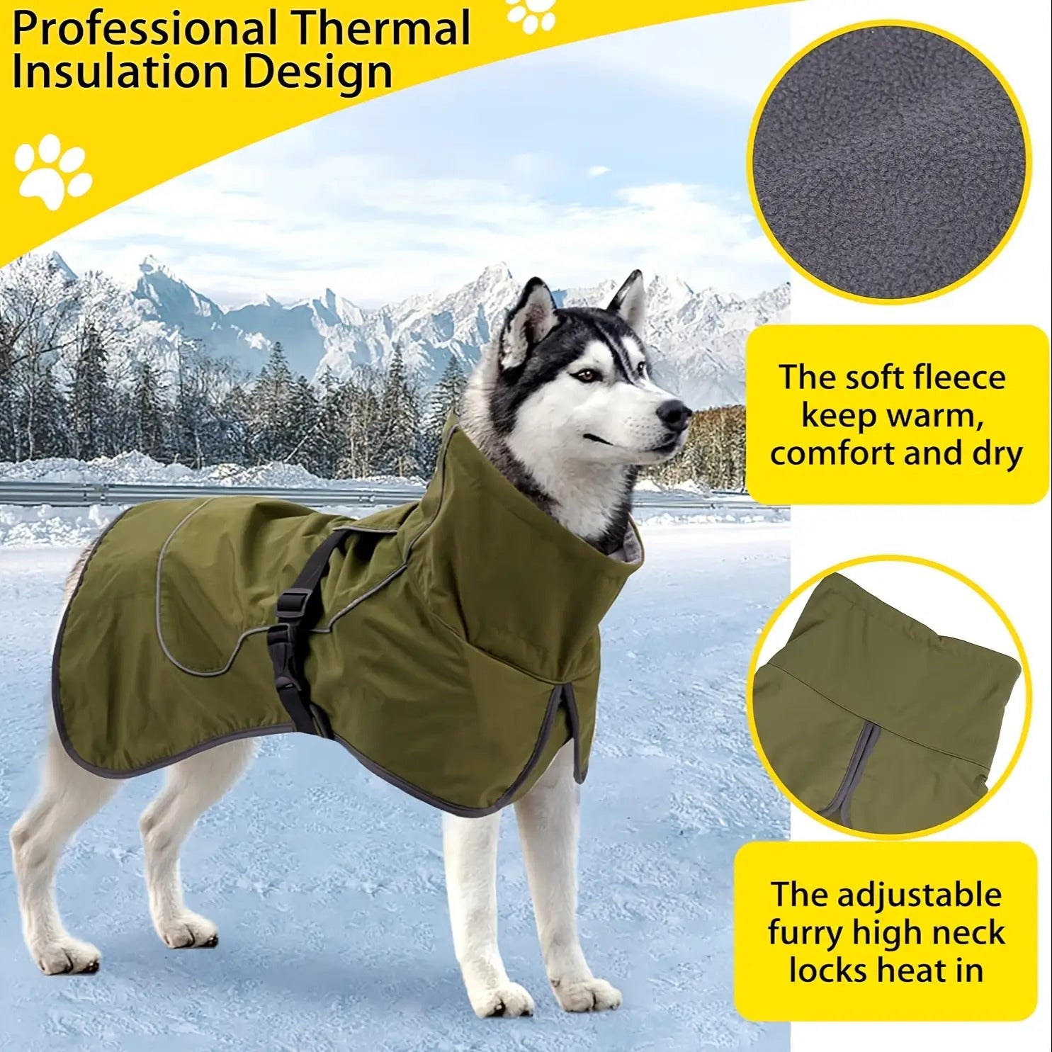 Winter Warmth Double-Layer Dog Jackets