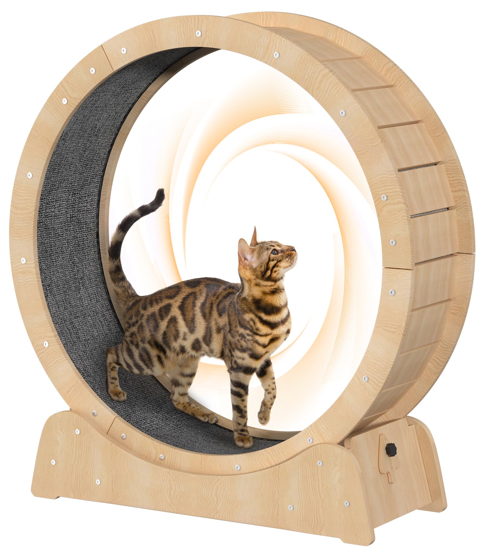 Wooden Cat Running Wheel