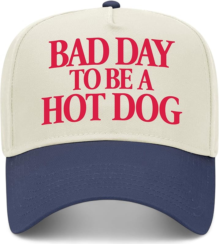 Bad Day to Be A Hot Dog V2 Vintage Trucker Hat | Premium Snapback Baseball Hat for Men & Women