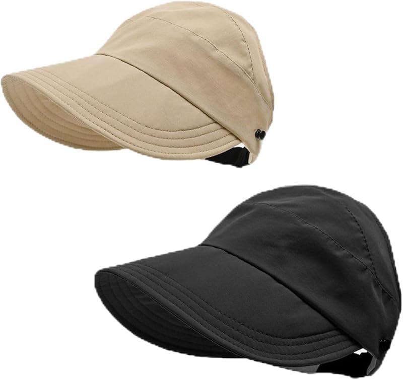 Outdoor Uv Protection Hollow Top Sun Hat, Women's Outdoor Uv Protection Hollow Top Wide Brim Sun Hat