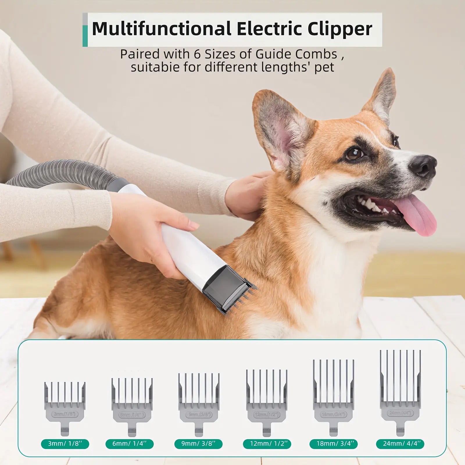 All-in-One Dog Grooming Vacuum Set - Pet Grooming Vacuum With Nail Grinder