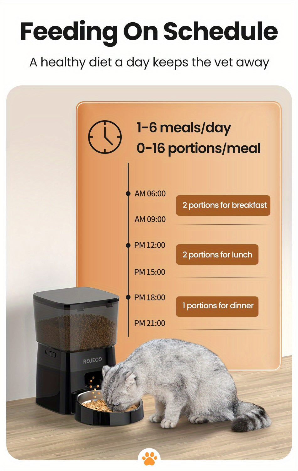 Automatic Cat Food Dispenser 2L