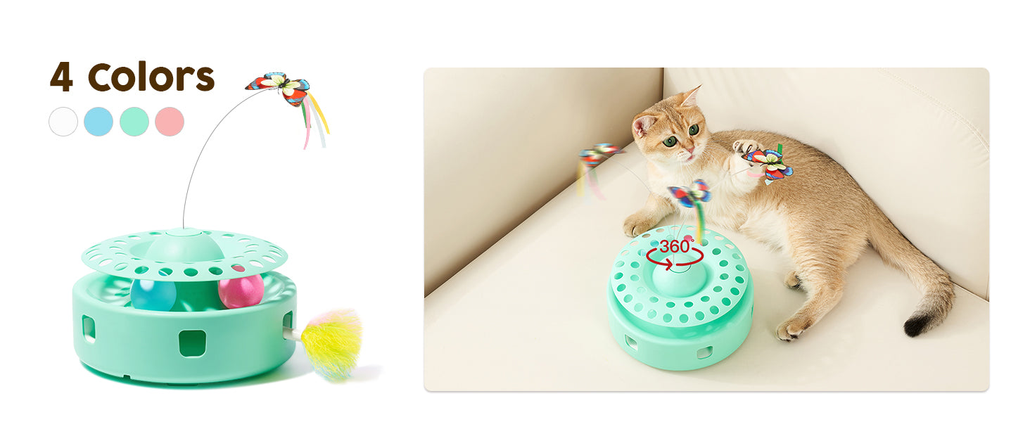 Cat Toys 3in1 Automatic Interactive Kitten Toy