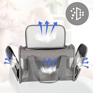 Pet Travel Carrier  Soft-Sided Cat Bag Airline Approved