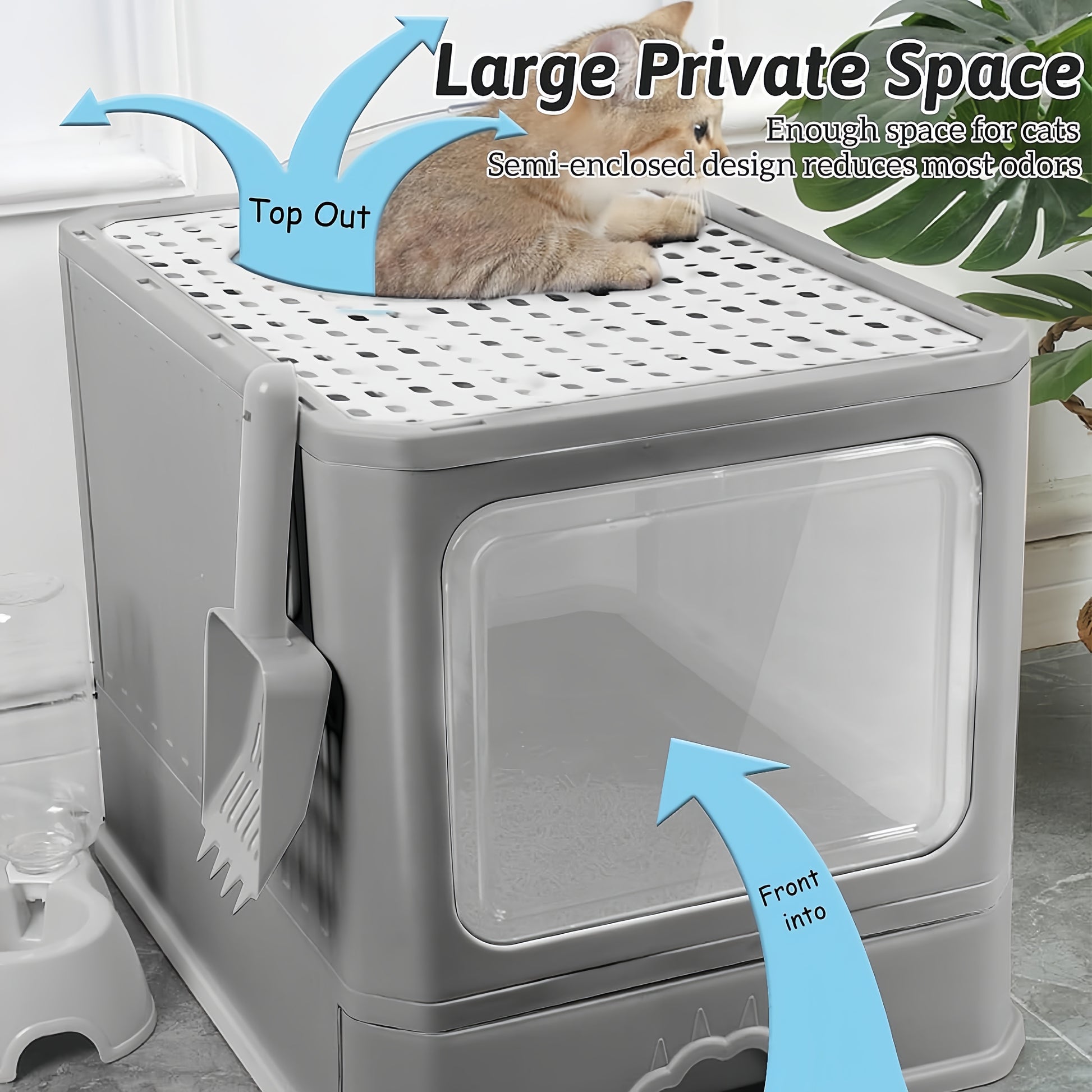 Large Fully Enclosed Cat Litter Box Drawer Cat Litter Box