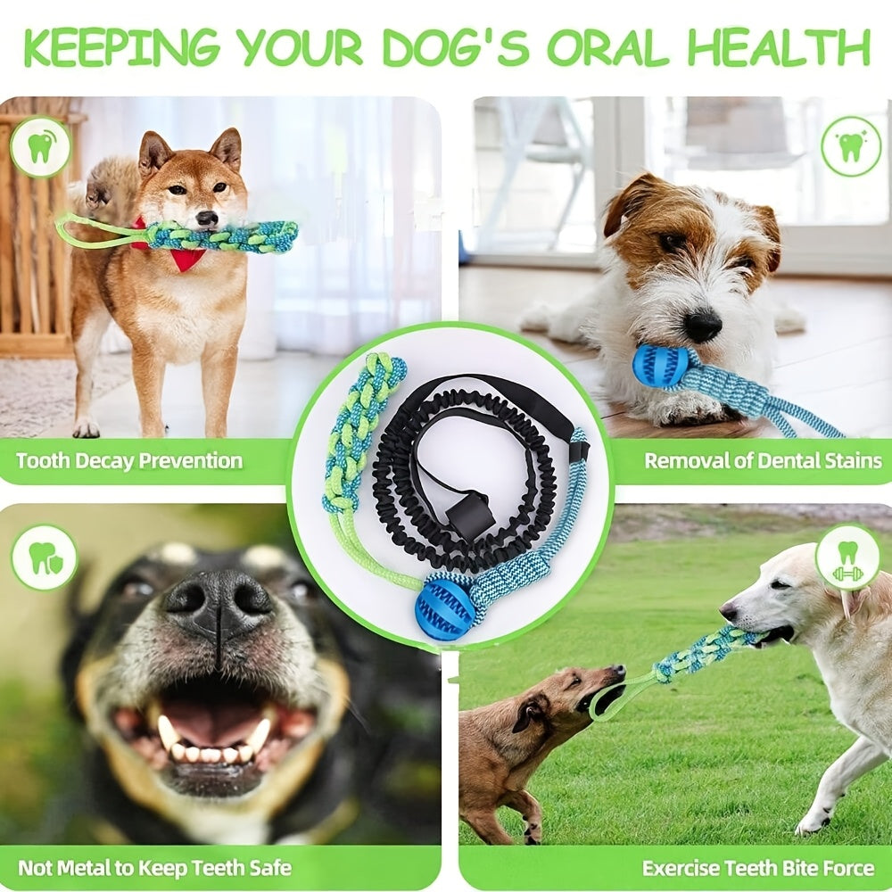 Interactive Dog Tug of War Toy Durable Fabric Tug Rope