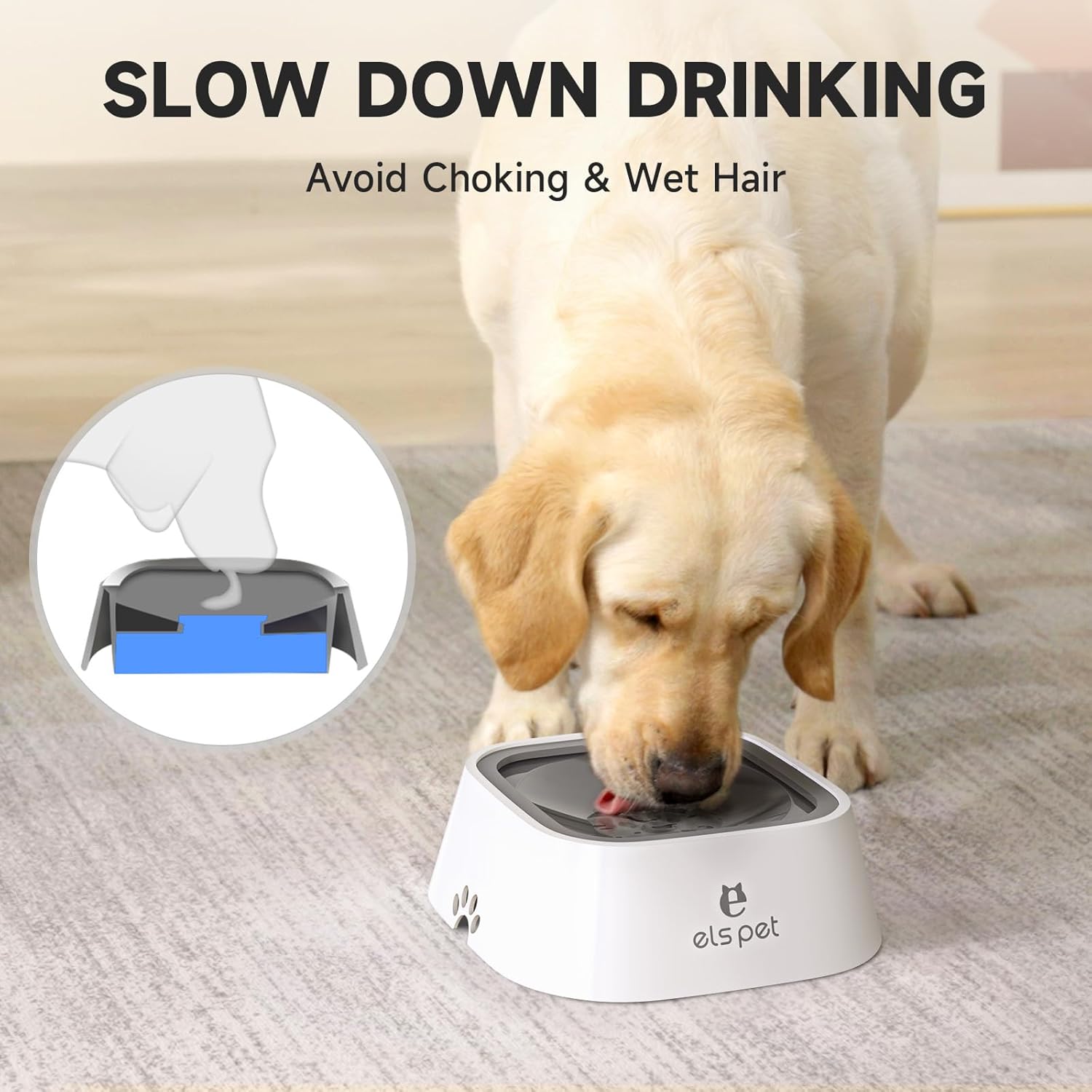 PET Travel Bowl No Spill No Drip Slow Water Feeder/Dispenser