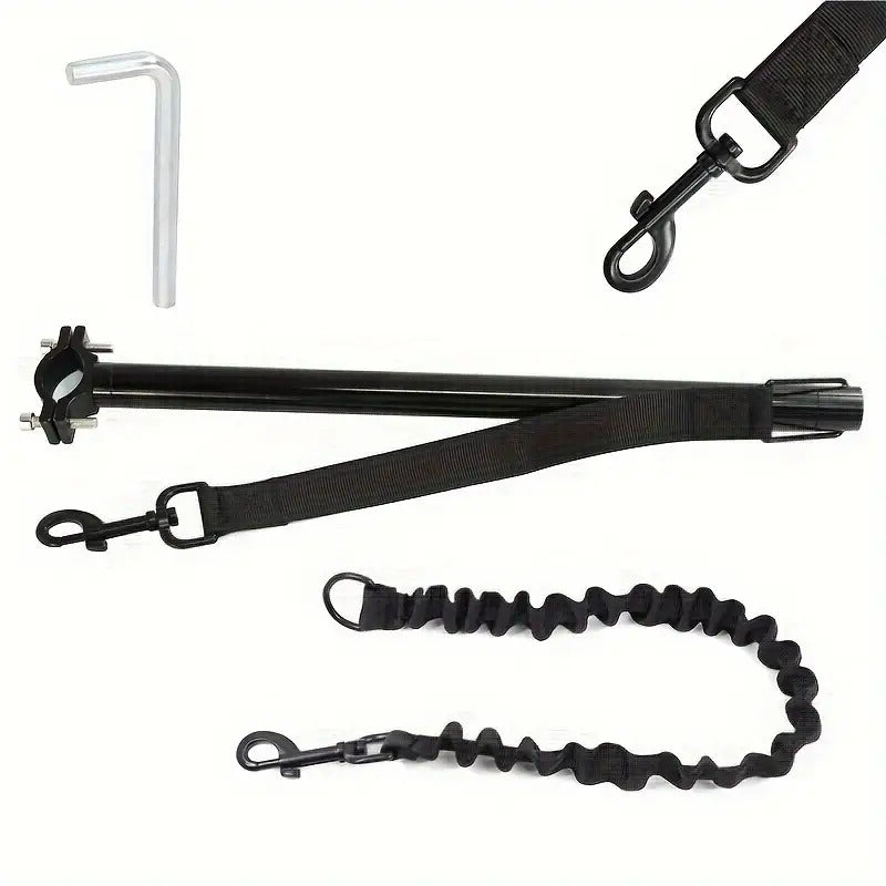 Bike Dog Leash with Detachable Stainless Steel Cable