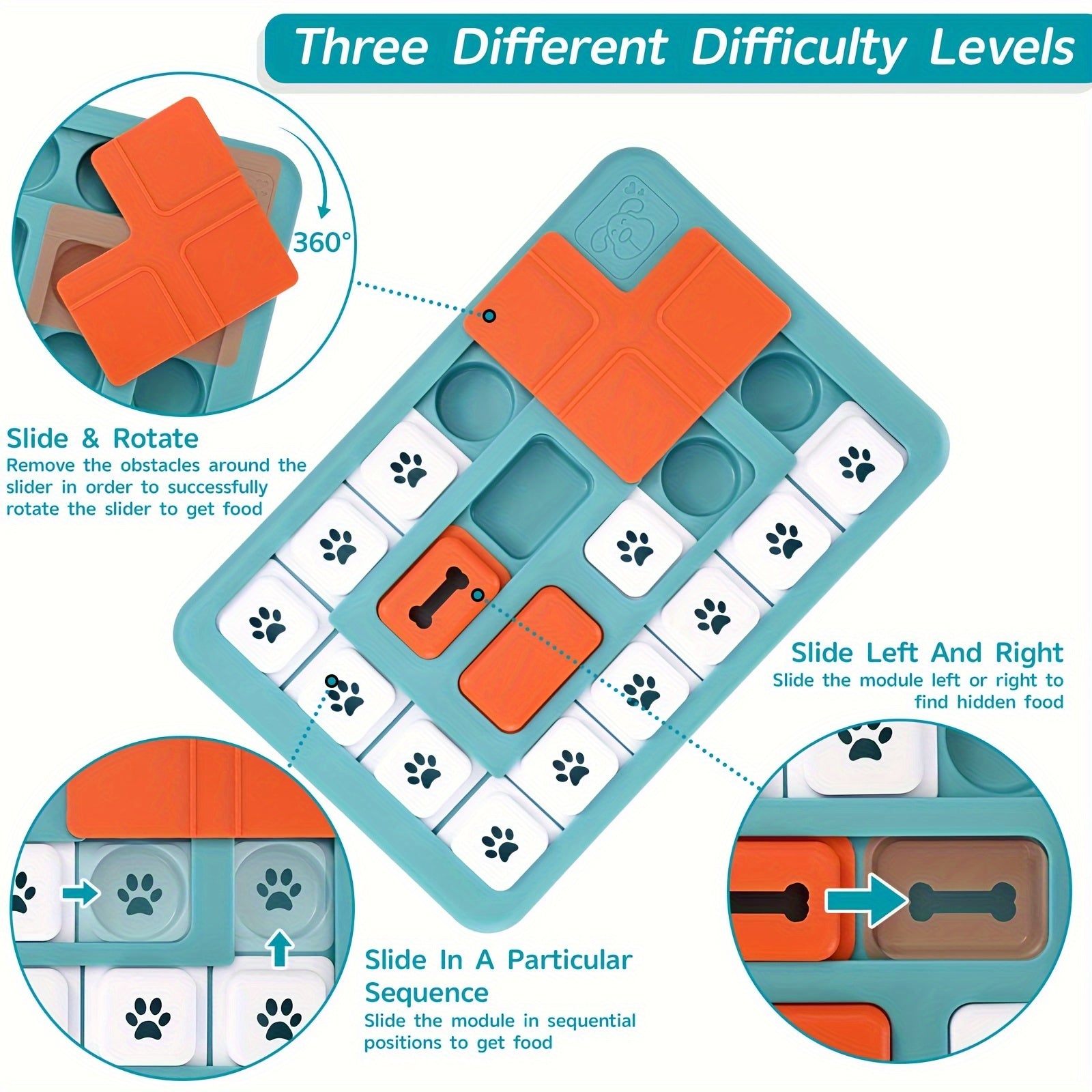 Durable Interactive Dog Puzzle Toy - Squeaky Treat Dispensing Game
