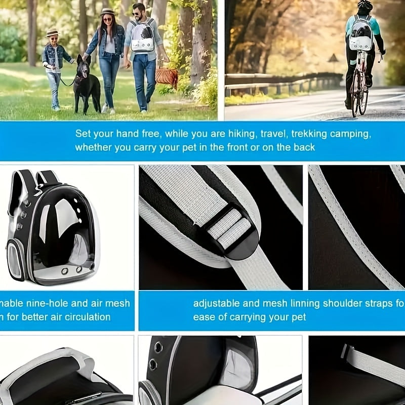 Transparent Breathable Nylon Pet Backpack