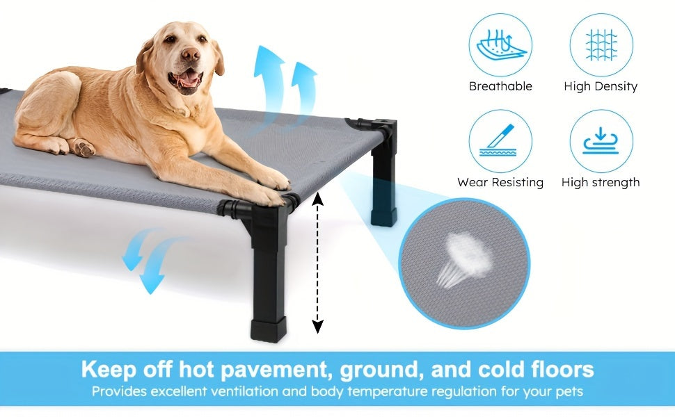 Cooling Elevated Dog Bed with Washable Breathable Mesh