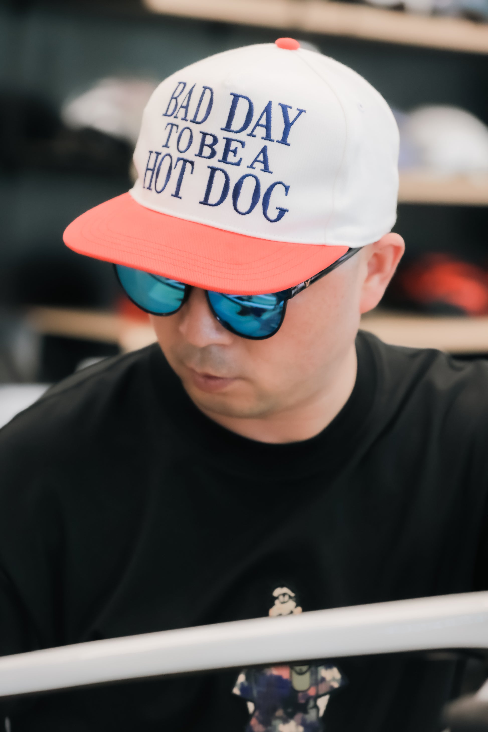 Bad Day to Be A Hot Dog V2 Vintage Trucker Hat | Premium Snapback Baseball Hat for Men & Women
