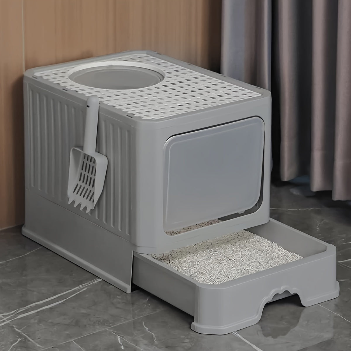 Large Fully Enclosed Cat Litter Box Drawer Cat Litter Box