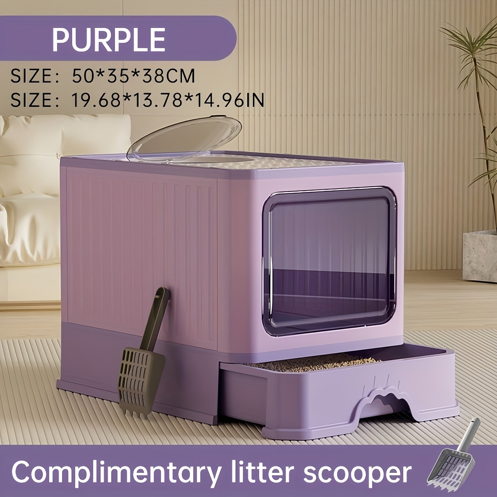 Large Fully Enclosed Cat Litter Box Drawer Cat Litter Box