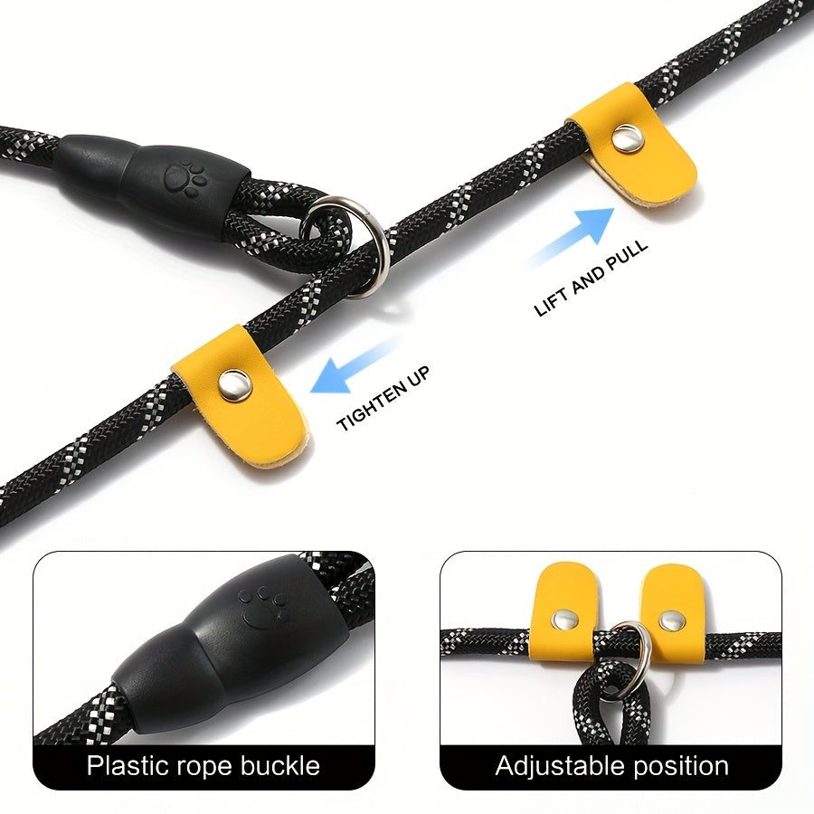 [Hands-Free] Versatile Hands-Free Dog Leash | Adjustable Crossbody Nylon Rope | Comfortable Grip Handle | Ideal for Running & Walking