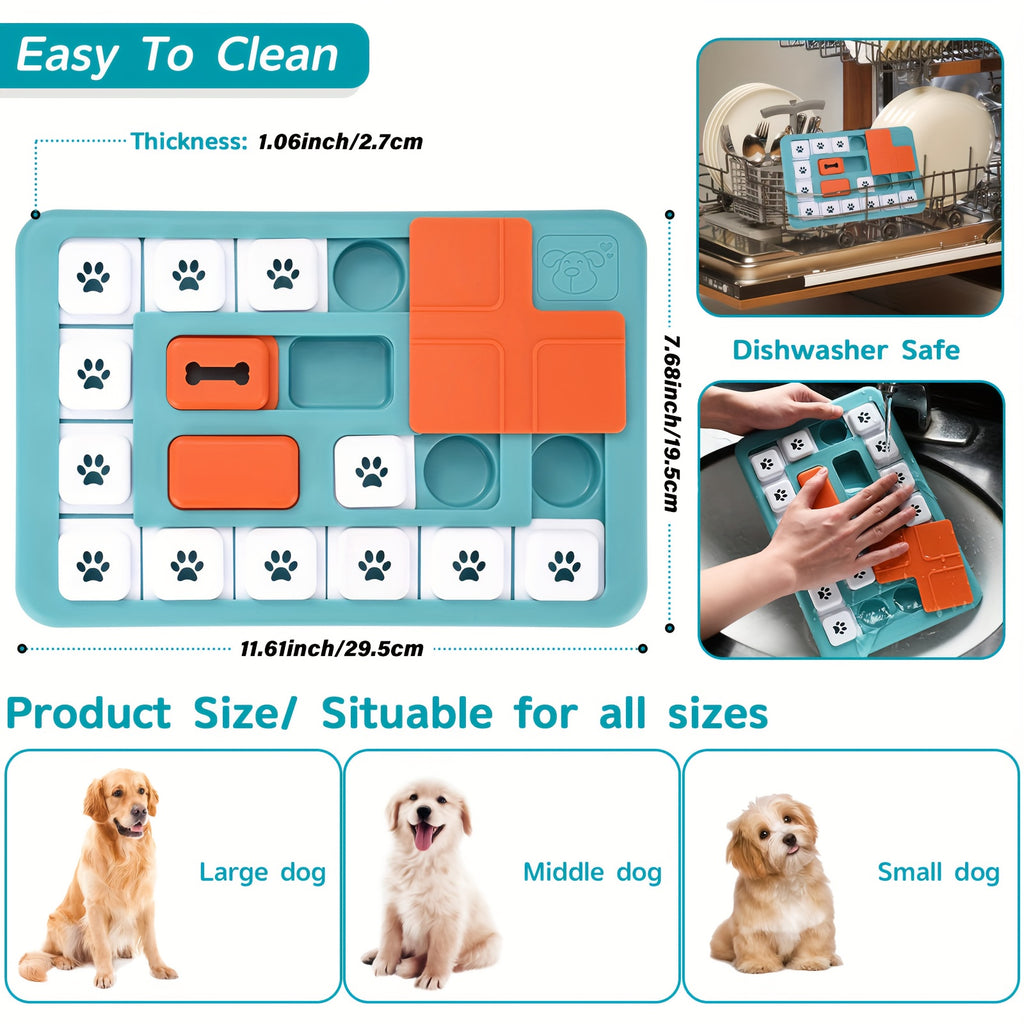 Durable Interactive Dog Puzzle Toy - Squeaky Treat Dispensing Game