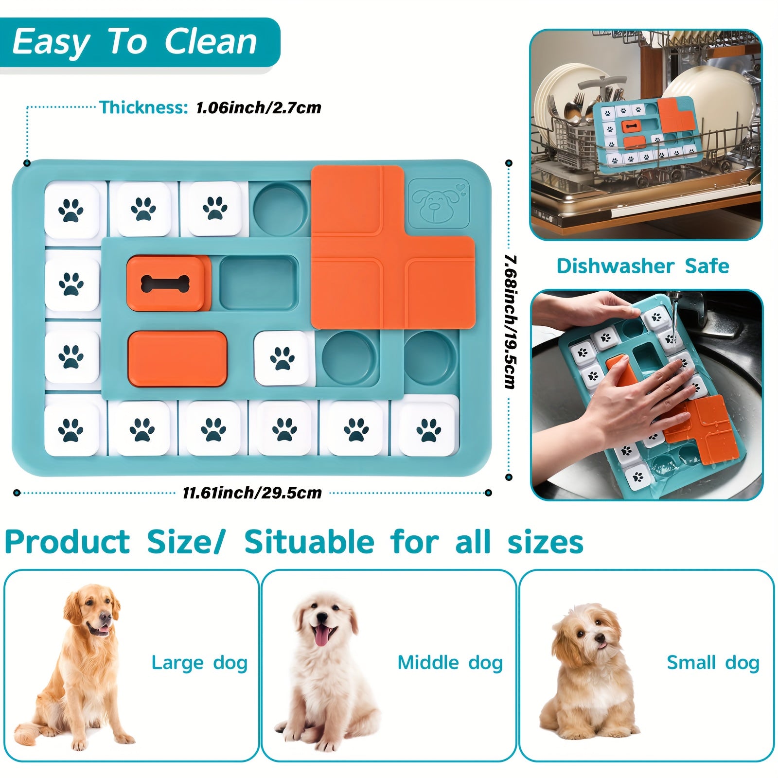 Durable Interactive Dog Puzzle Toy - Squeaky Treat Dispensing Game