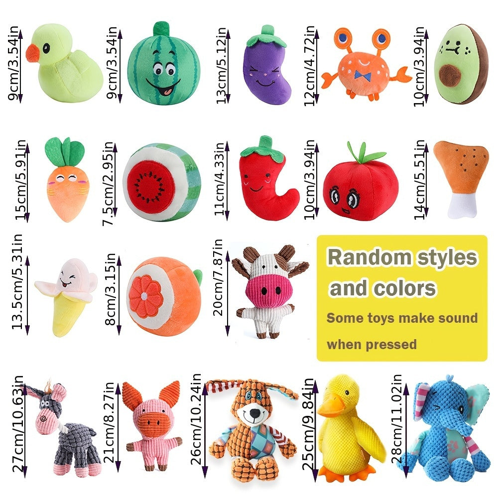 5/10 Random Style Dog Squeak Toy Set