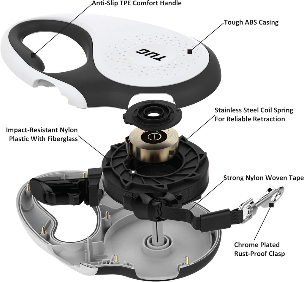 TUG 360° Tangle-Free Retractable Dog Leash