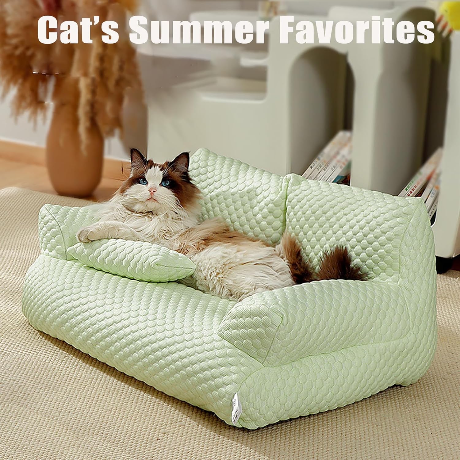 Ice Silk Cooling Pet Bed Breathable Washable Dog Sofa Bed