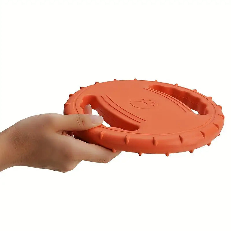 Chew-Resistant Durable Dog Training Flying Disc - Teeth Cleaning Rope Knot Toy for All Breeds