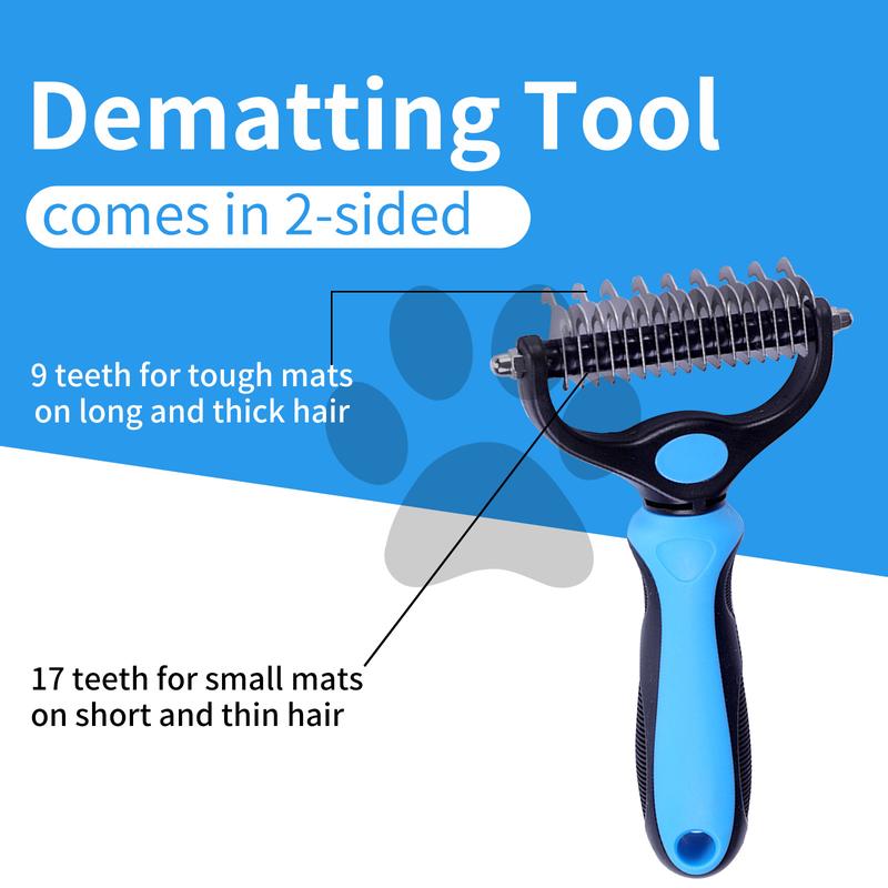 Pet Grooming Brush Double Sided Undercoat Rake