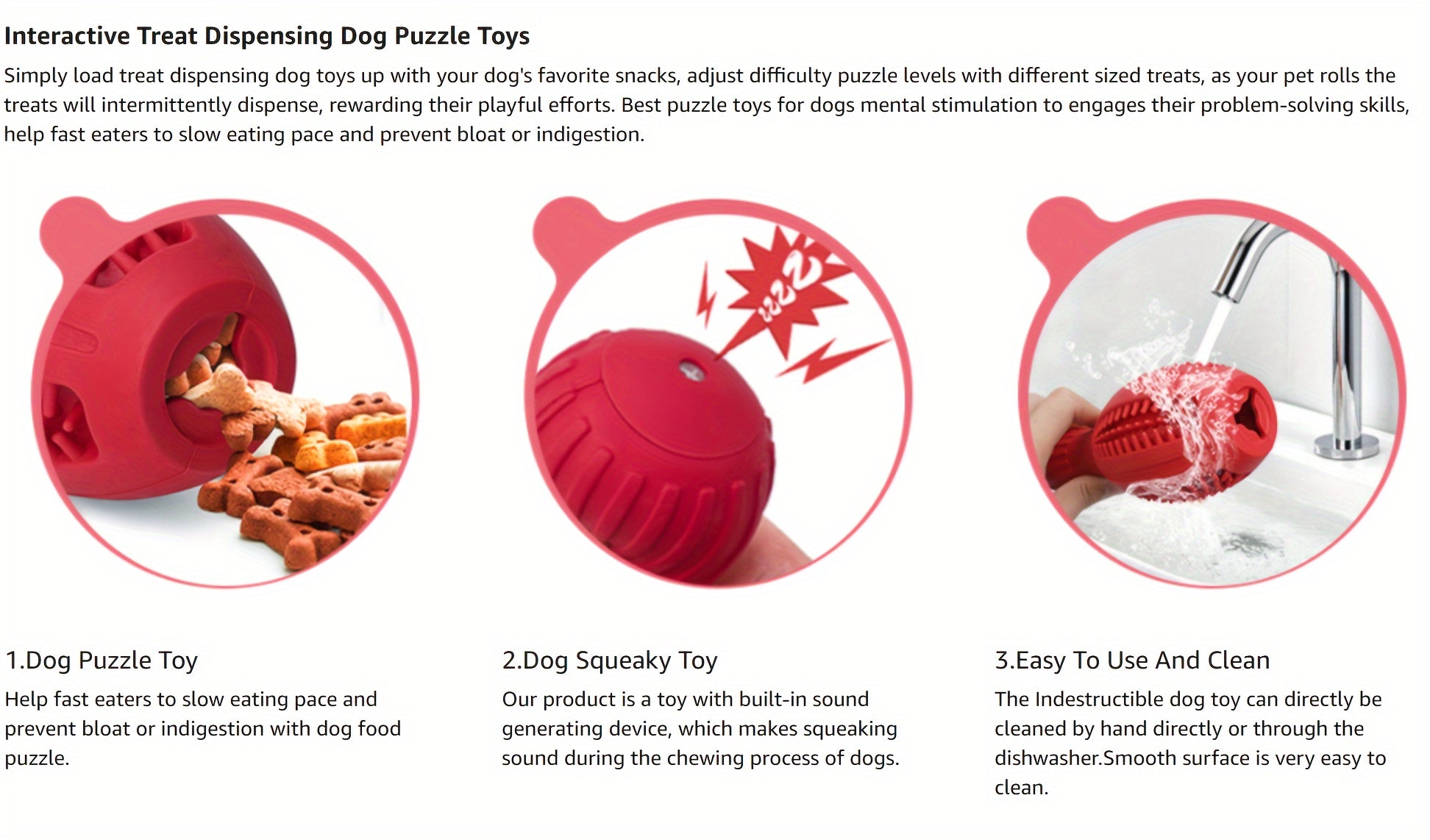 Interactive Bowling Ball Dog Chew Toy - Slow Feeder & Dental Health Rubber