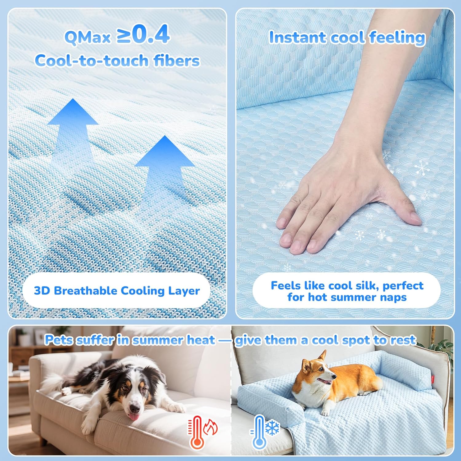 Dog Cooling Bed Mat for Couch