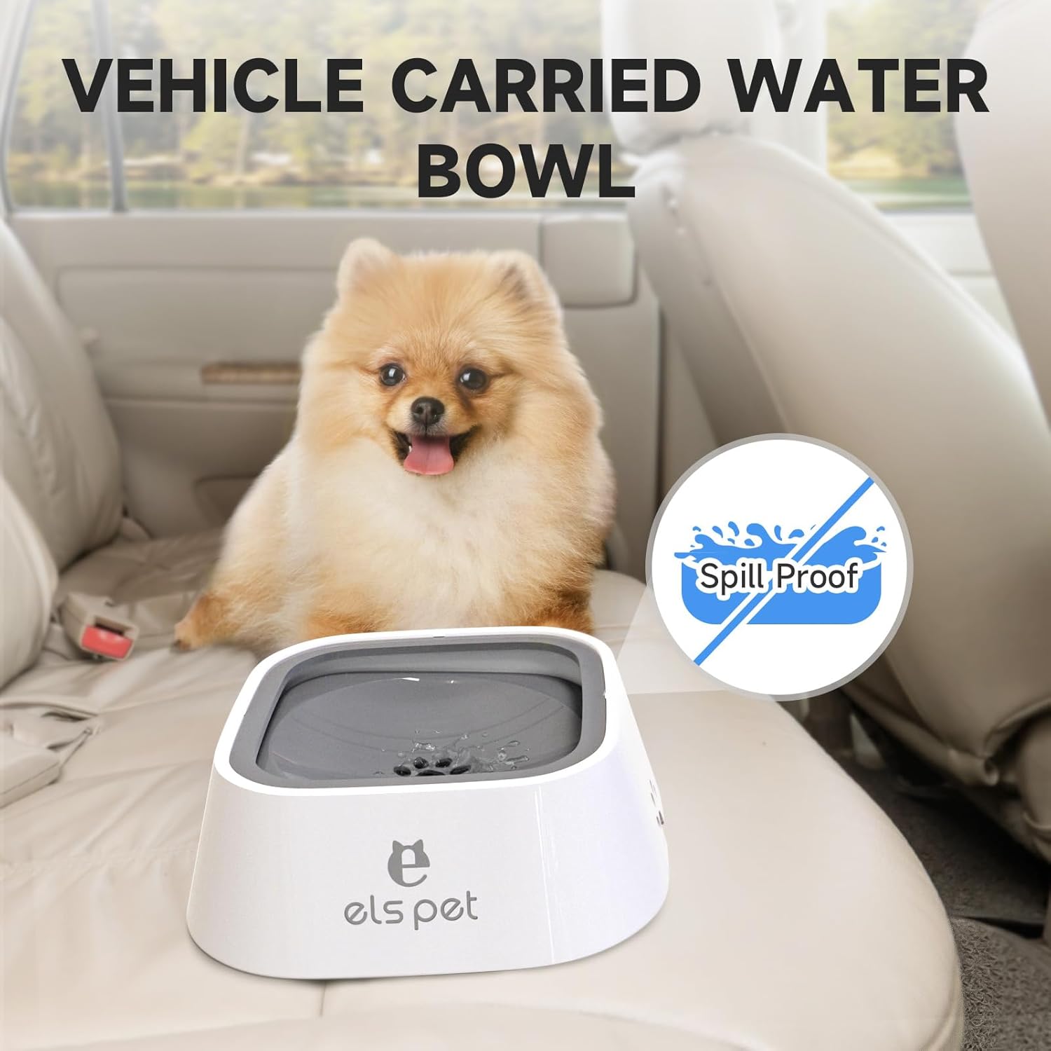 PET Travel Bowl No Spill No Drip Slow Water Feeder/Dispenser