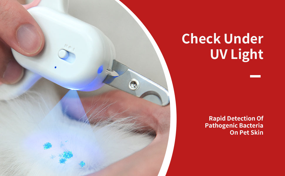 Pet Nail Clipper with LED & -U-V Light