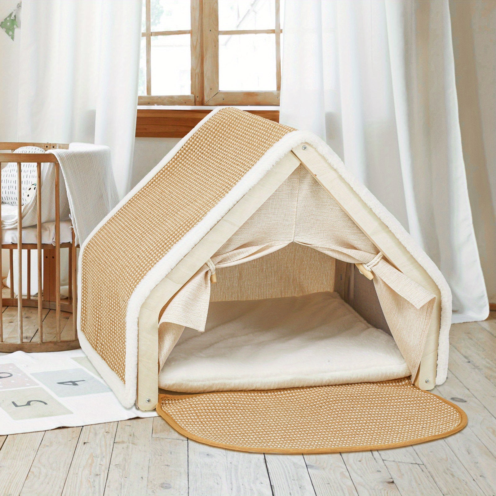 Extra Large Sisal Cat Tent with Scratching Pad