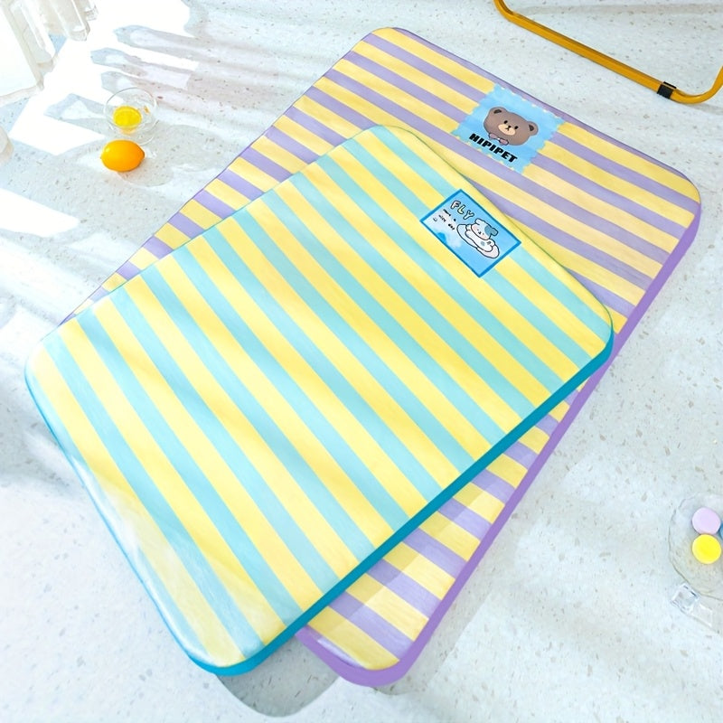 Portable Washable Striped Cooling Pet Mat