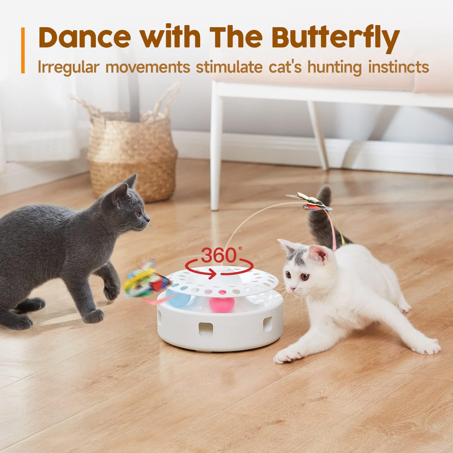 Cat Toys 3in1 Automatic Interactive Kitten Toy