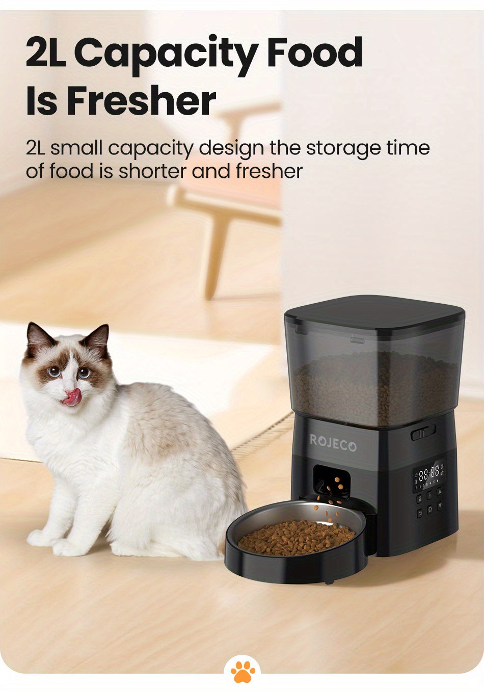 Automatic Cat Food Dispenser 2L