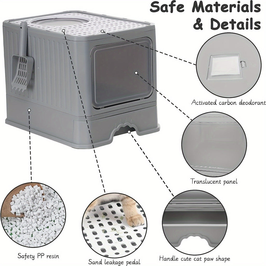Large Fully Enclosed Cat Litter Box Drawer Cat Litter Box