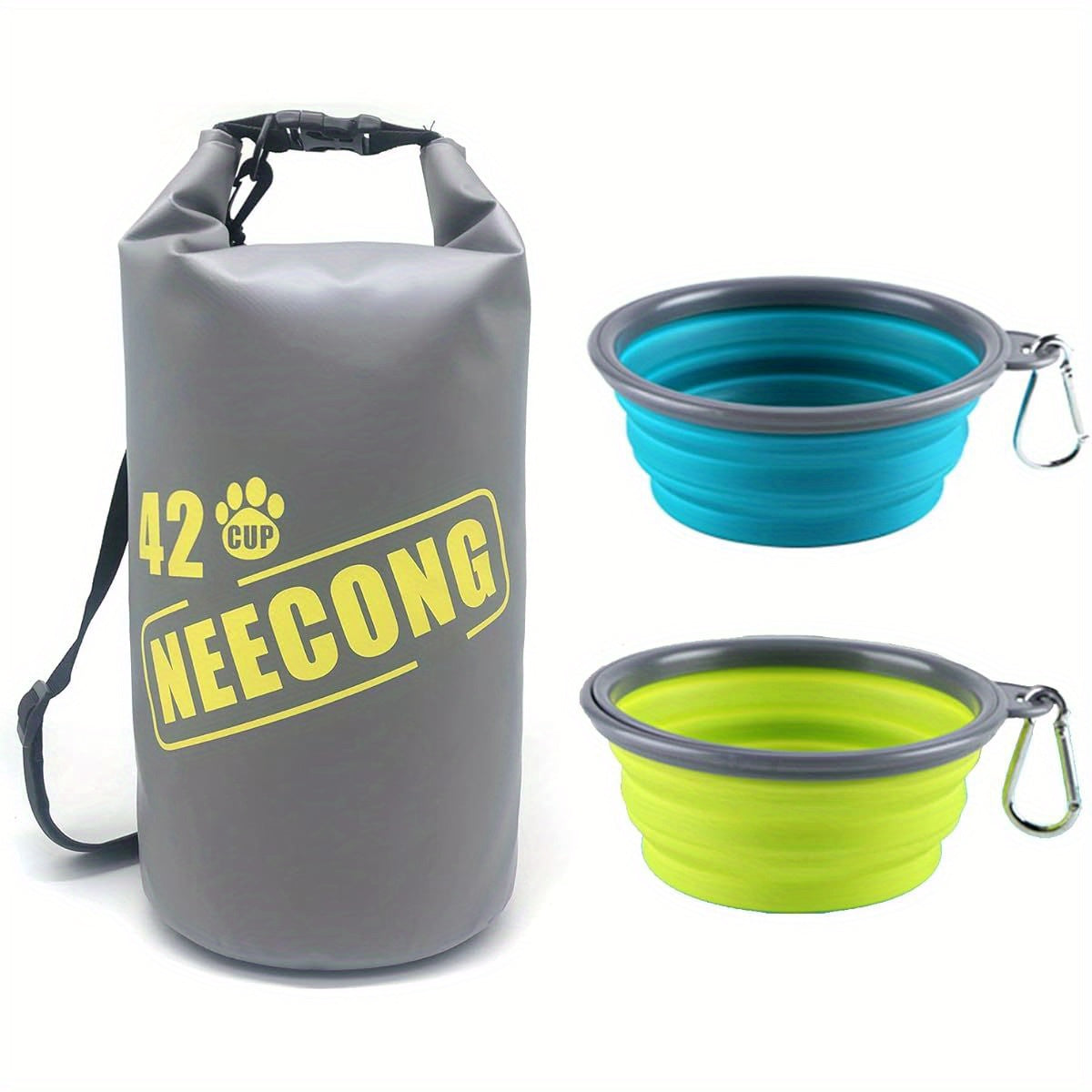 42-Cup Collapsible Dog Food Travel Bag with 2.64gal Dry Food Storage System