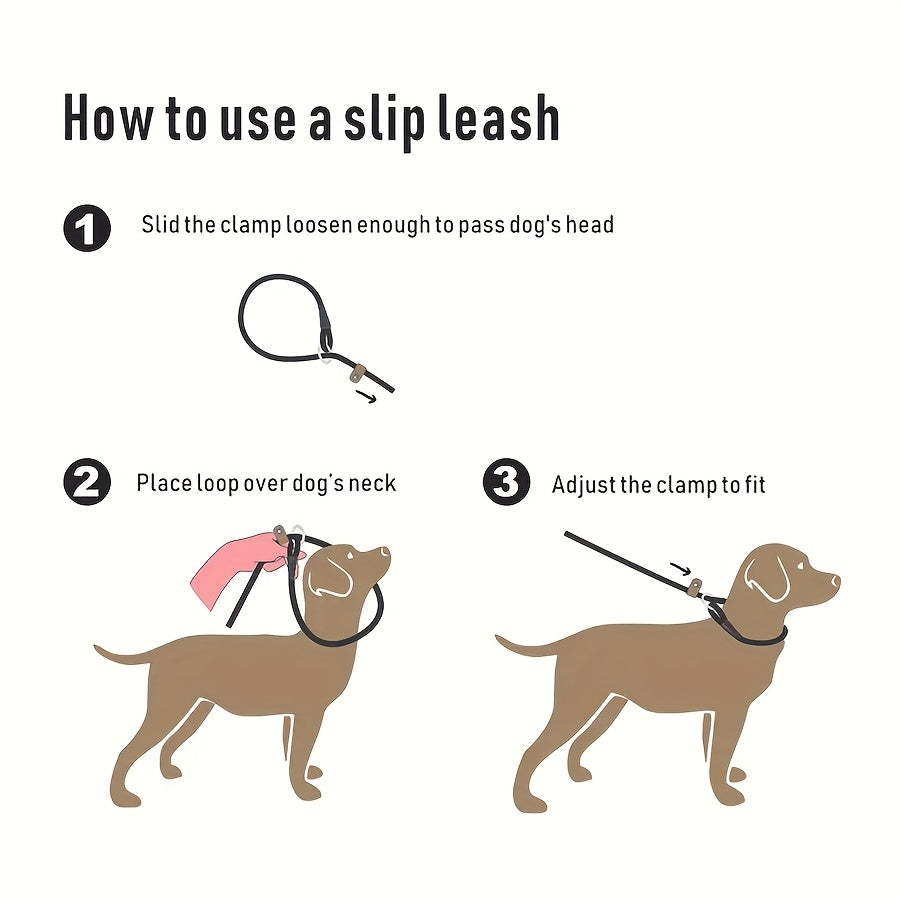 [Hands-Free] Versatile Hands-Free Dog Leash | Adjustable Crossbody Nylon Rope | Comfortable Grip Handle | Ideal for Running & Walking
