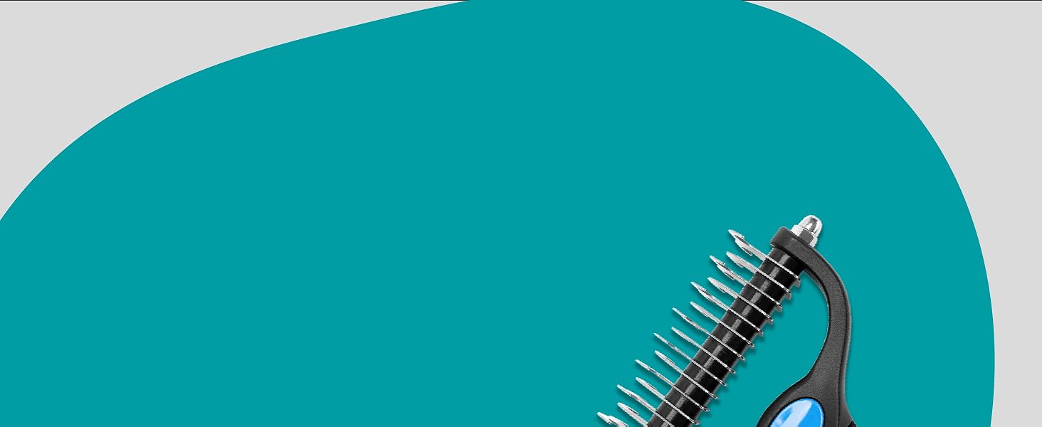 Planet Original Pet Grooming Rake - Double-Sided Deshedding Dematting Tool