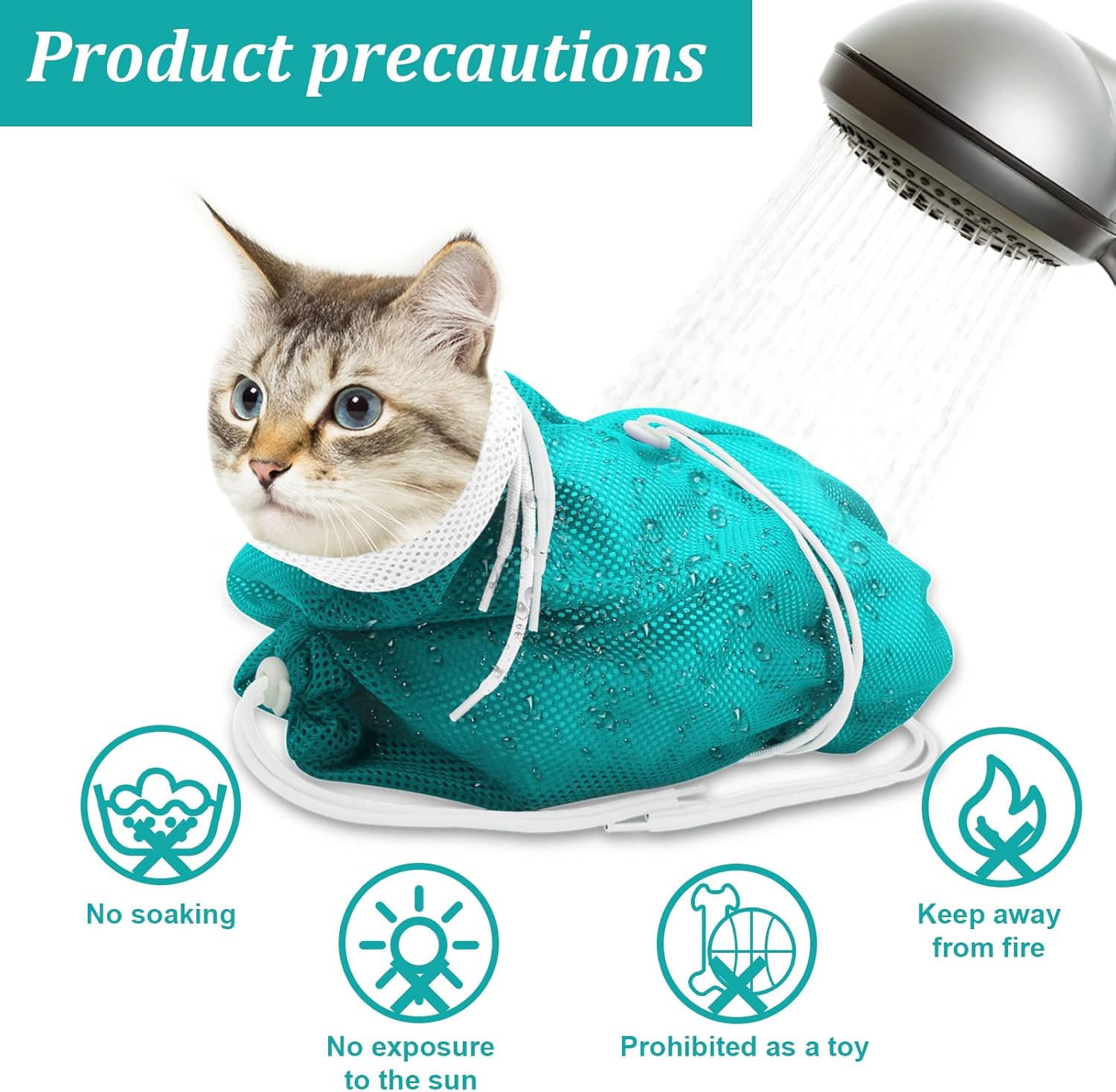Adjustable Grooming Breathable Mesh Shower Bag