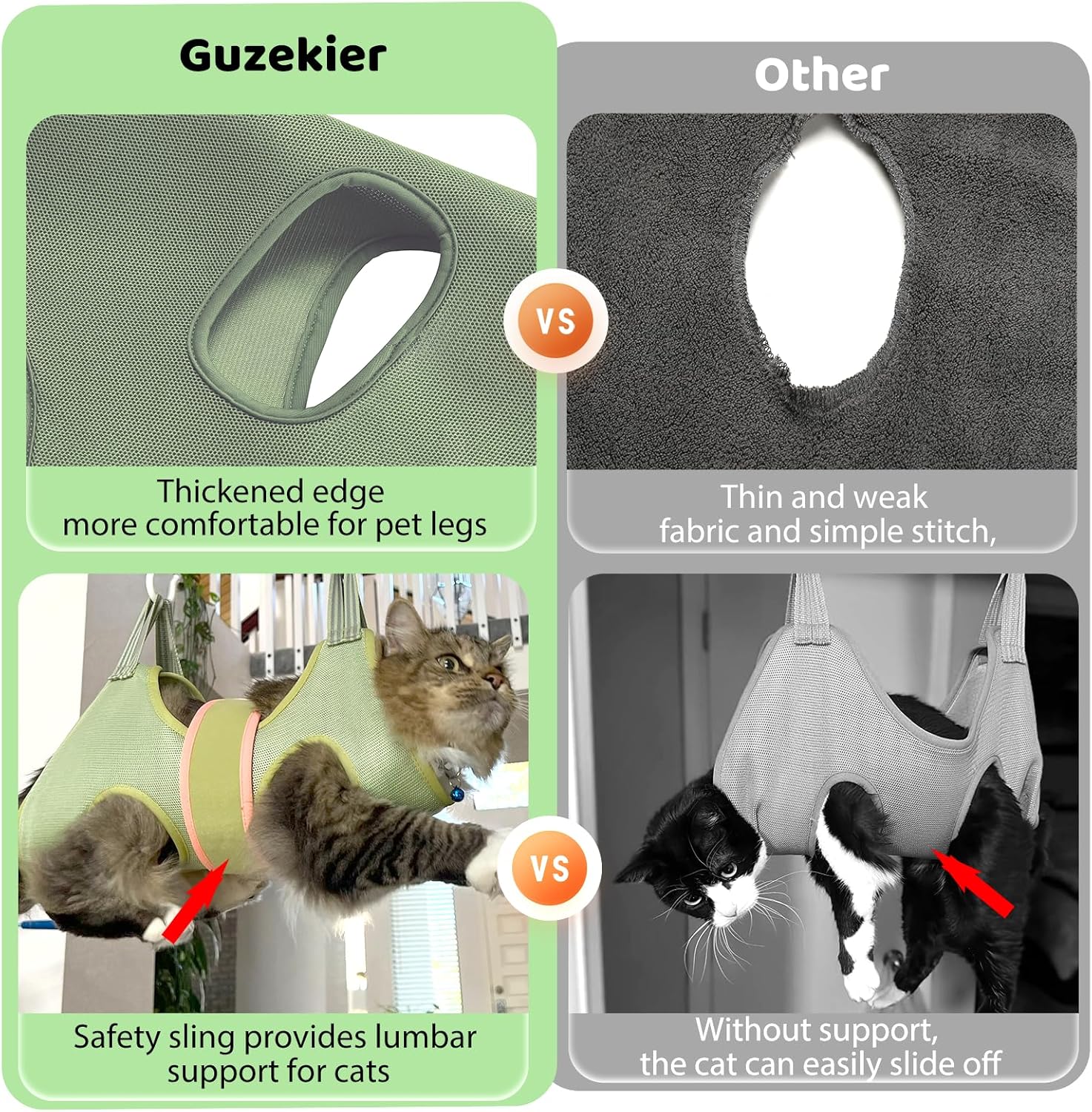 Cat Grooming Hammock Harness for Cats