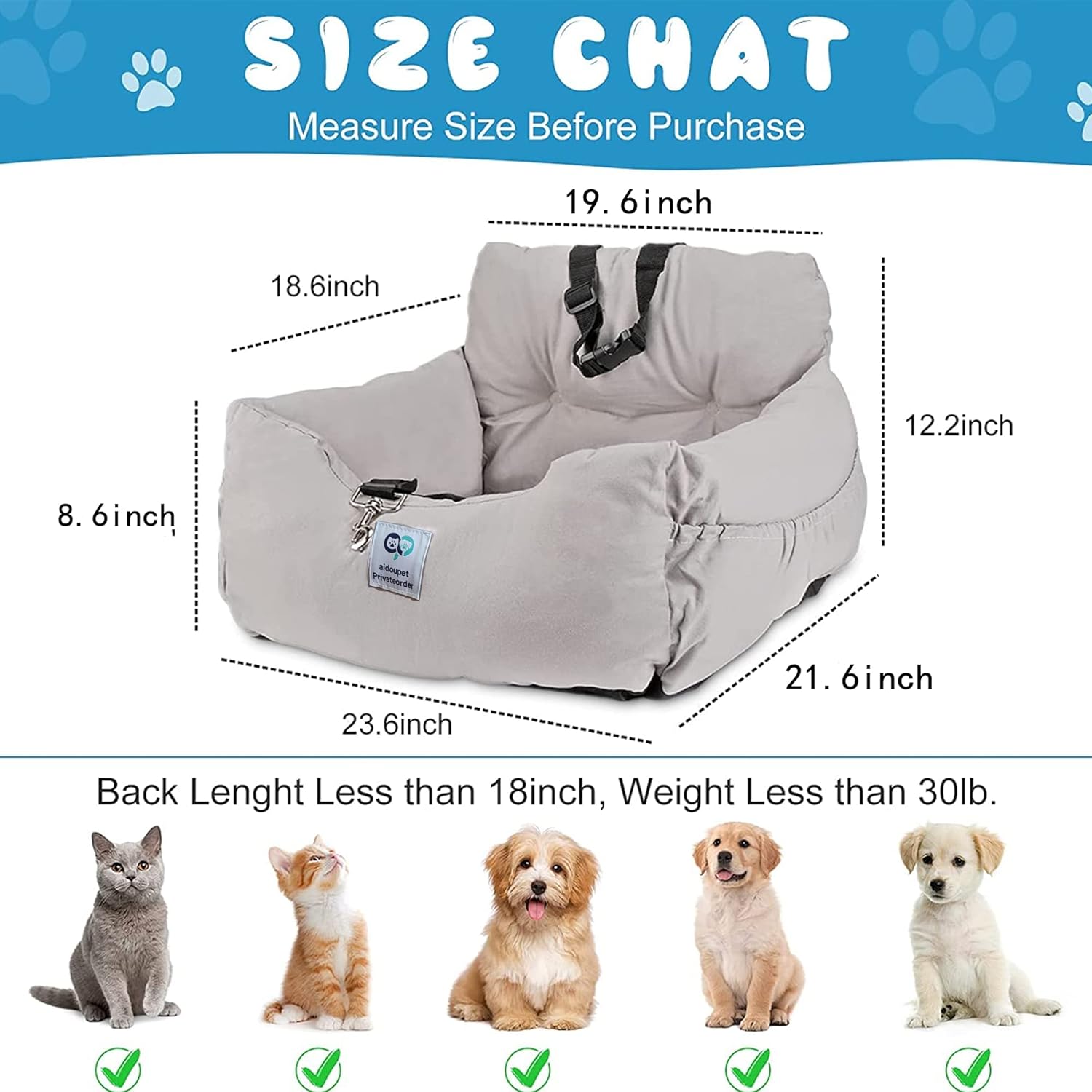 Dog car seat Dog Booster seat