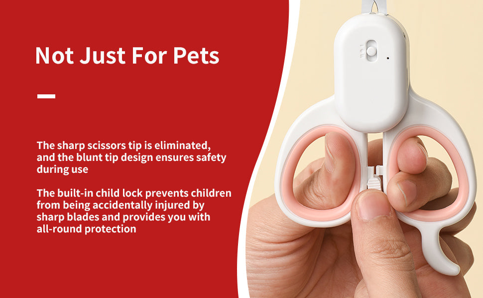 Pet Nail Clipper with LED & -U-V Light
