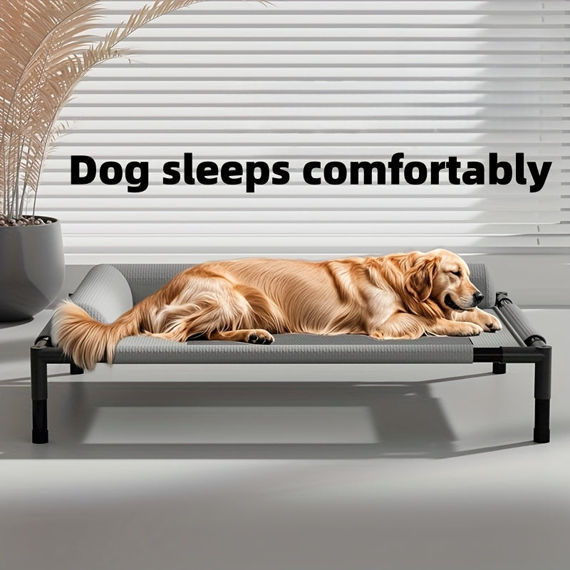 Elevated Pet Cushion All-Season Raised Dog Bed with Ventilated Mesh Base