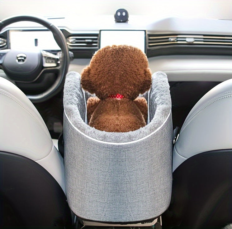 PETFANGFANG Portable Cozy Pet Car Seat | Polyester Dog & Cat Travel Bag for Small to Medium Pets