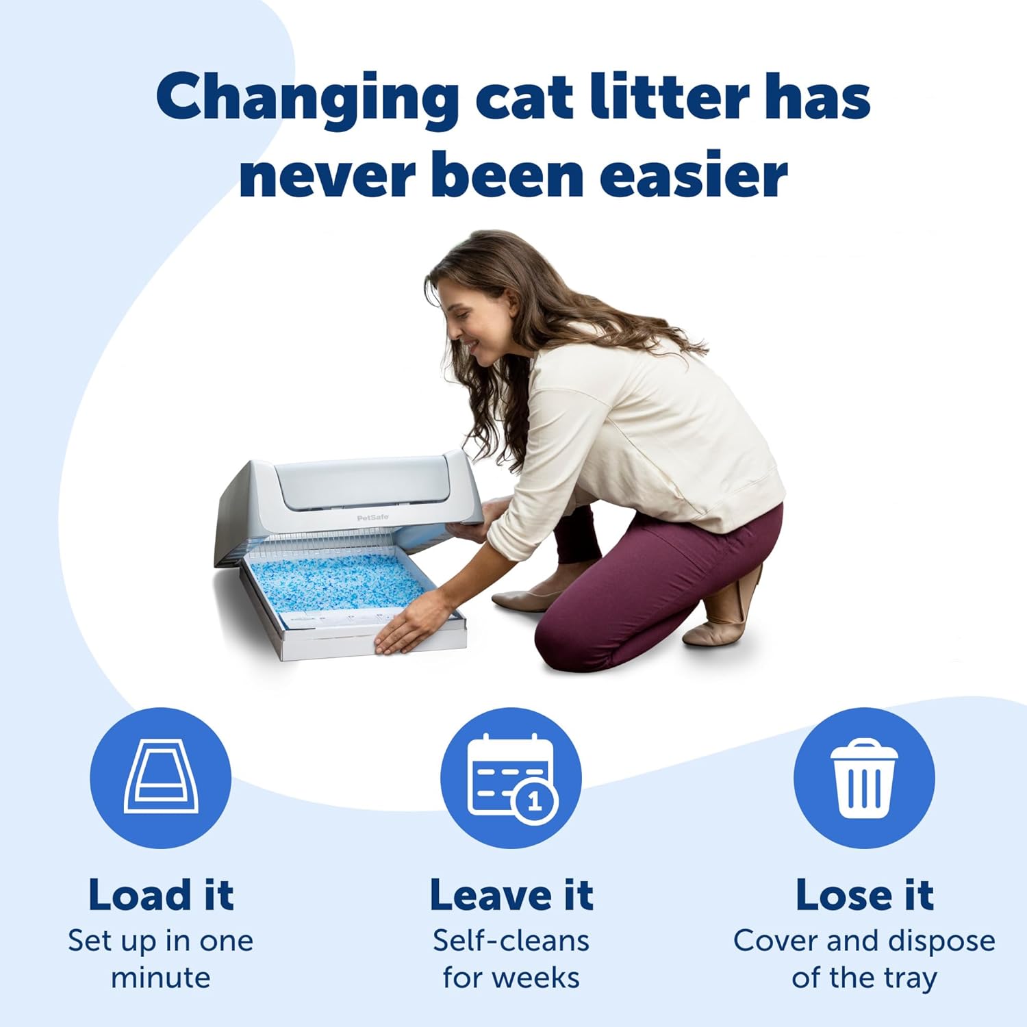 ScoopFree Crystal Cat Litter & Refill Tray with Lid