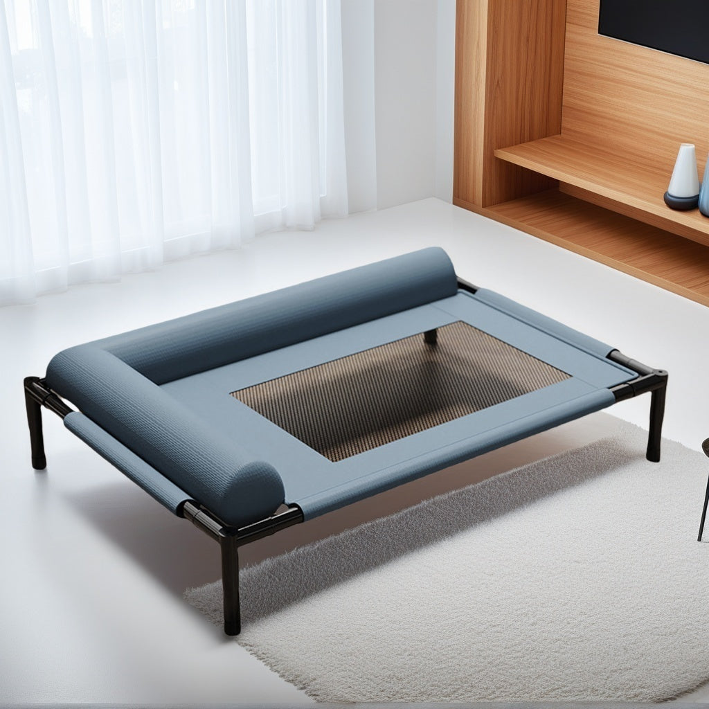 Elevated Pet Cushion All-Season Raised Dog Bed with Ventilated Mesh Base