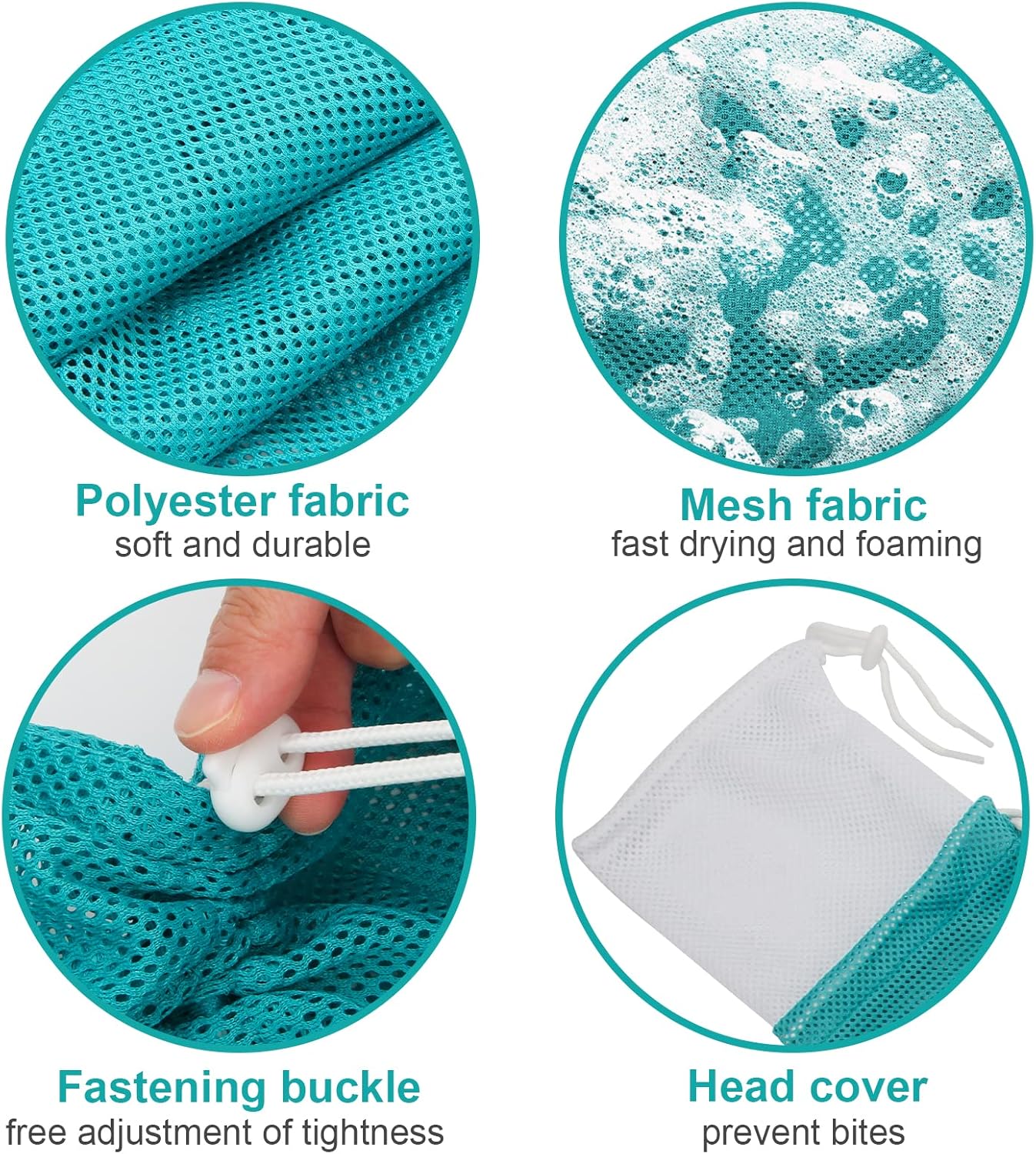 Adjustable Grooming Breathable Mesh Shower Bag