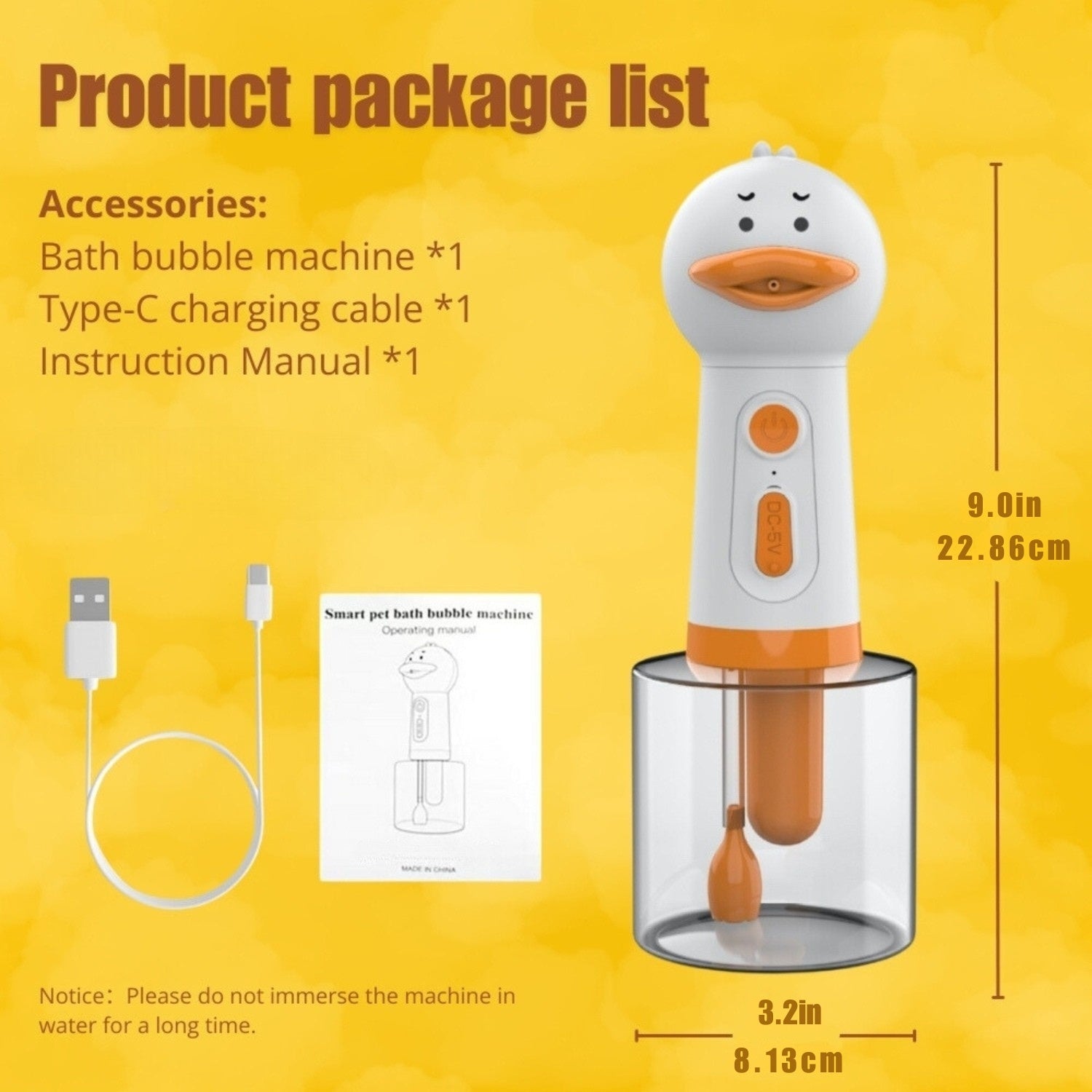 Abs Material Electric Dog Grooming Foam Sprayer