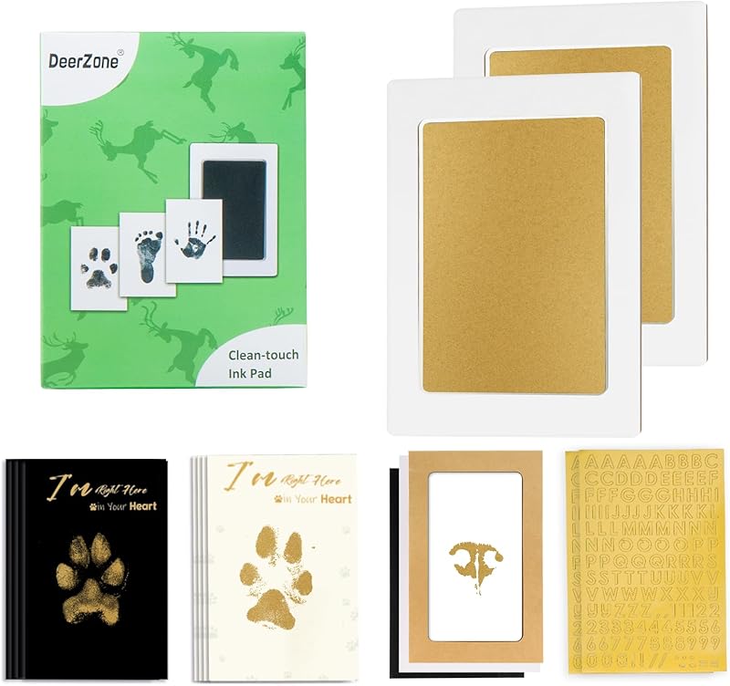 Inkless Paw Print Kit Dog Paw Print Kit Dog Nose Print Kit Clean Touch Ink Pads and Imprint Cards