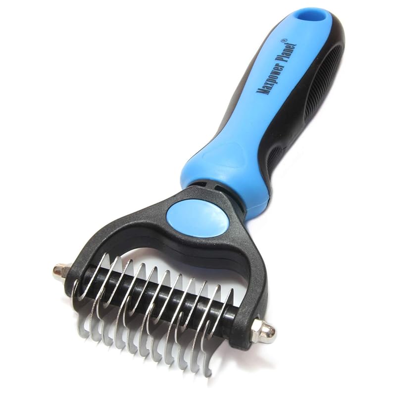 Planet Original Pet Grooming Rake - Double-Sided Deshedding Dematting Tool